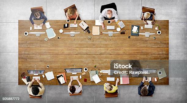 Business Team Meeting Connection Digital Technology Concept Stock Photo - Download Image Now