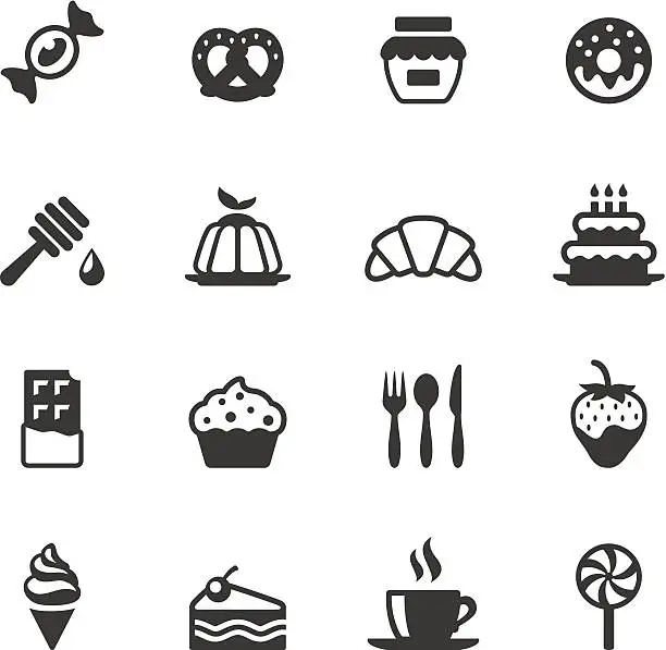 Vector illustration of Soulico icons - Sweet Food