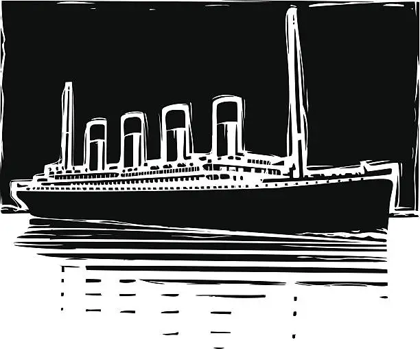 Vector illustration of Steamboat