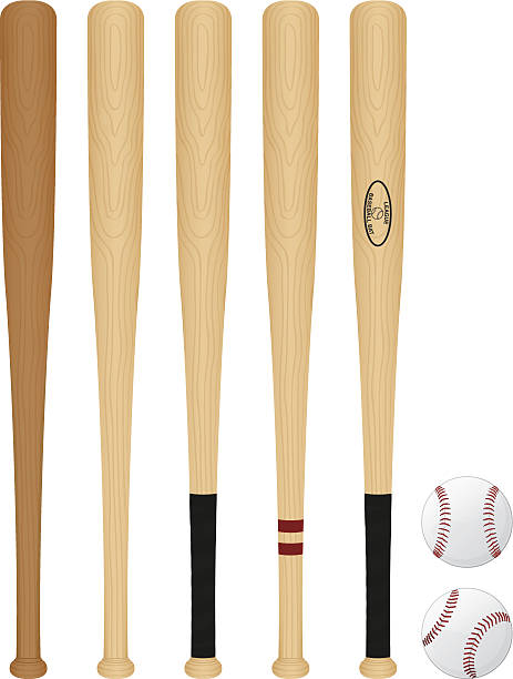 Baseball Bats Baseball Bats and Ball. Adobe illustrator 10 with transparency. baseball bat stock illustrations