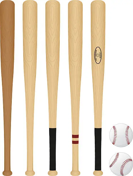 Vector illustration of Baseball Bats