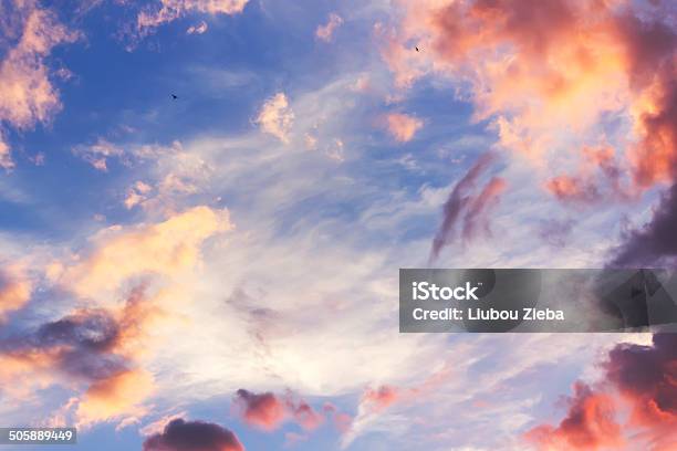 Sunset Sky With Clouds Stock Photo - Download Image Now - Awe, Backgrounds, Beauty