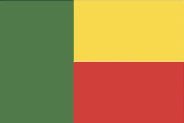 Vector illustration of Benin Flag