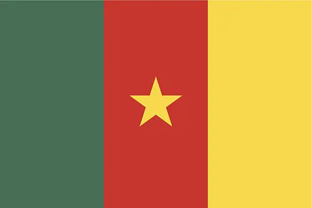 Vector illustration of Cameroon Flag