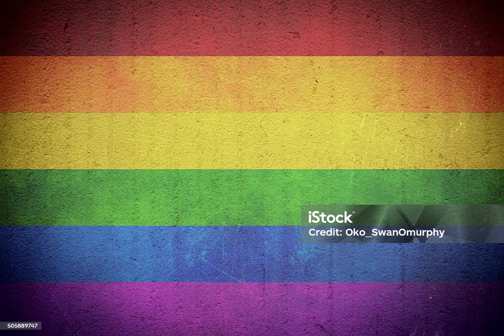 Grunge bandiera arcobaleno - Foto stock royalty-free di Sfondi