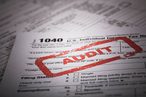 1040 income tax audit stock photo