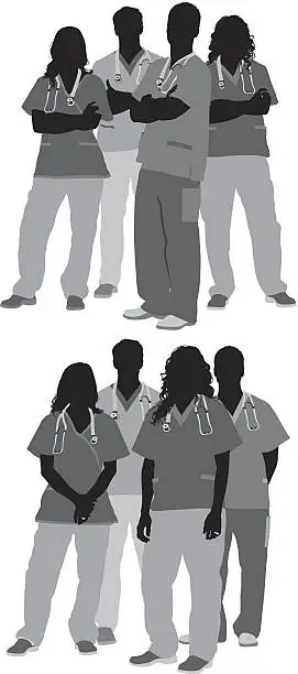 Vector illustration of Group of doctors