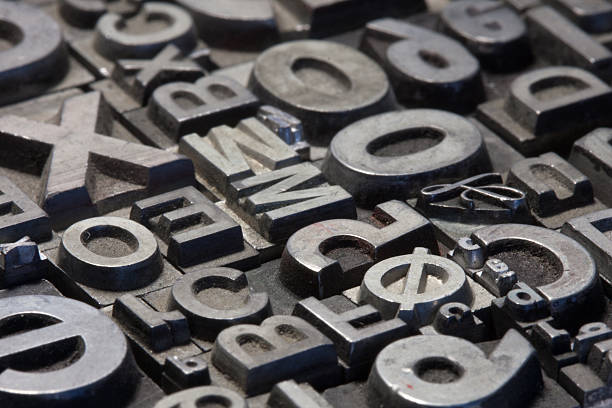 istock Random arrangement of letterpress lead letters 505892017