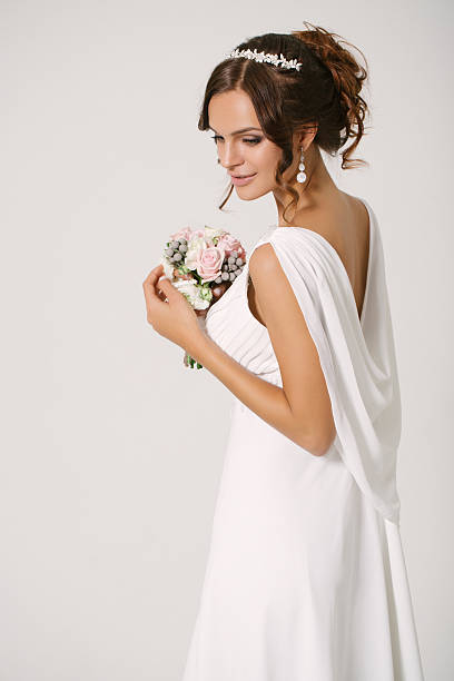 istock Studio shot of young beautiful bride 505892031