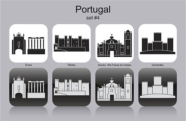 ilustrações de stock, clip art, desenhos animados e ícones de ícones de portugal - guimaraes