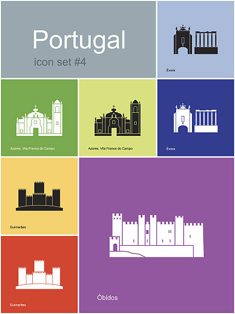 ilustrações de stock, clip art, desenhos animados e ícones de ícones de portugal - guimaraes