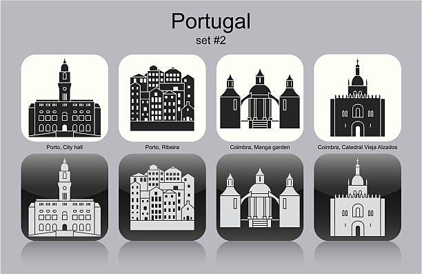 ilustrações de stock, clip art, desenhos animados e ícones de ícones de portugal - douro