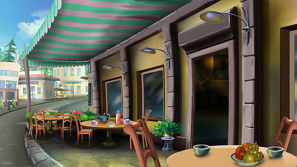 istock Street cafe in a summer city 505894256