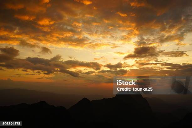 Mountain Range Landscape At Sunset Stock Photo - Download Image Now - Abstract, Autumn, Backgrounds