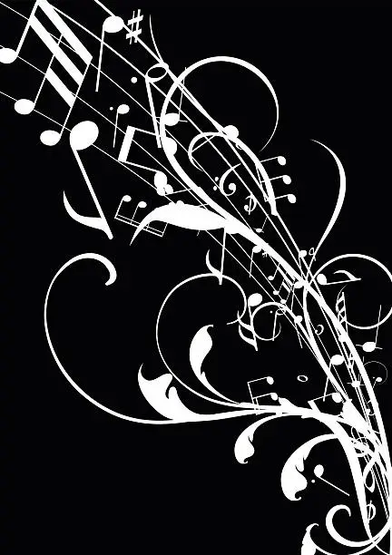 Vector illustration of Musical abstract background