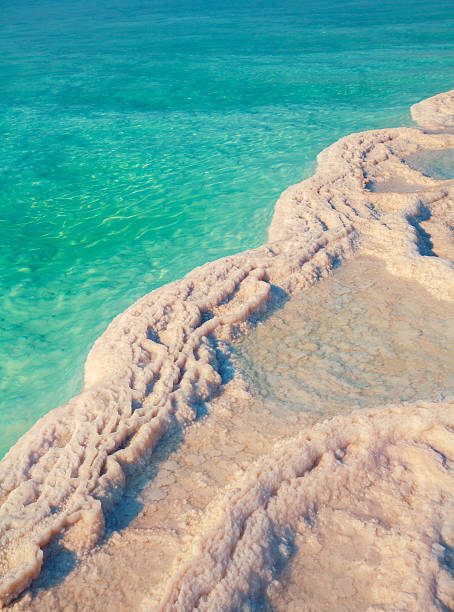istock Texture of Dead sea. Salt sea shore 505895090