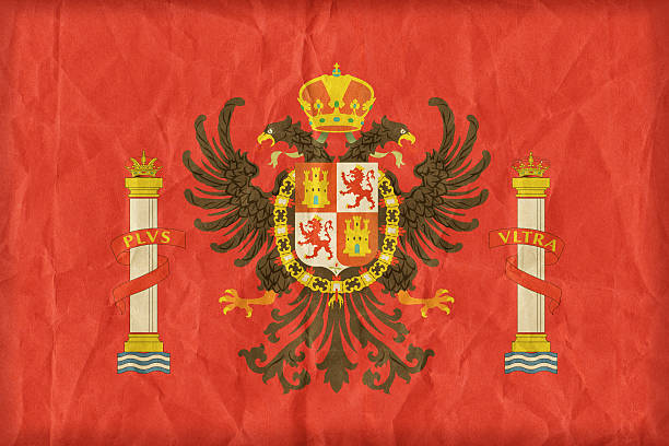 istock Toledo flag on paper texture,retro vintage style 505897308