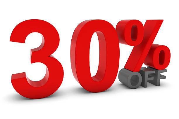 istock 30% OFF - Thirty Percent Off 3D Red/Grey Text 505898044