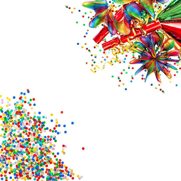 istock Garlands, streamer, cracker, confetti. Decoration 505898576