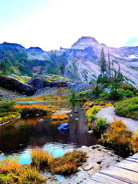 Beautiful Mountain Baker in Autumn, WA Beautiful Mountain Baker in Autumn, WA mt baker stock pictures, royalty-free photos & images