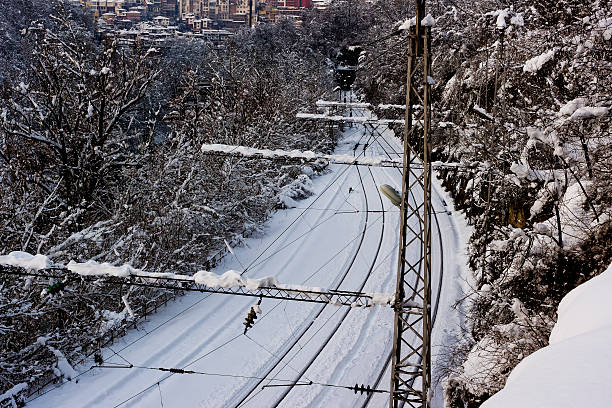 鉄道（冬季） ストックフォ�ト