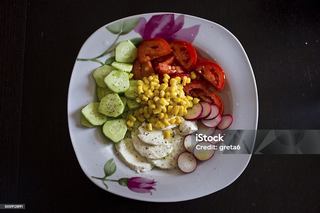 Vegeterian frescos salad.A colorido e fácil nova receita - Royalty-free Alimentação Saudável Foto de stock