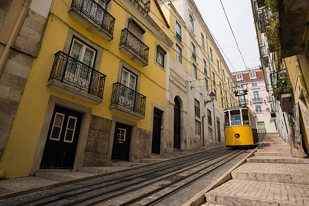 istock Classic yellow Lisbon Tram 505913202