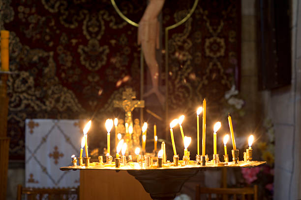 istock Prayer Candles in orthodoxy church 505913478