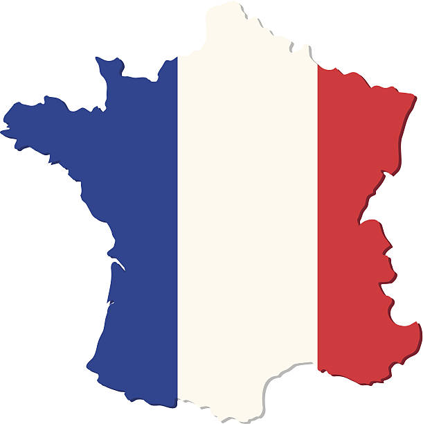 istock French map with flag of France. Vector illustration. 505913509