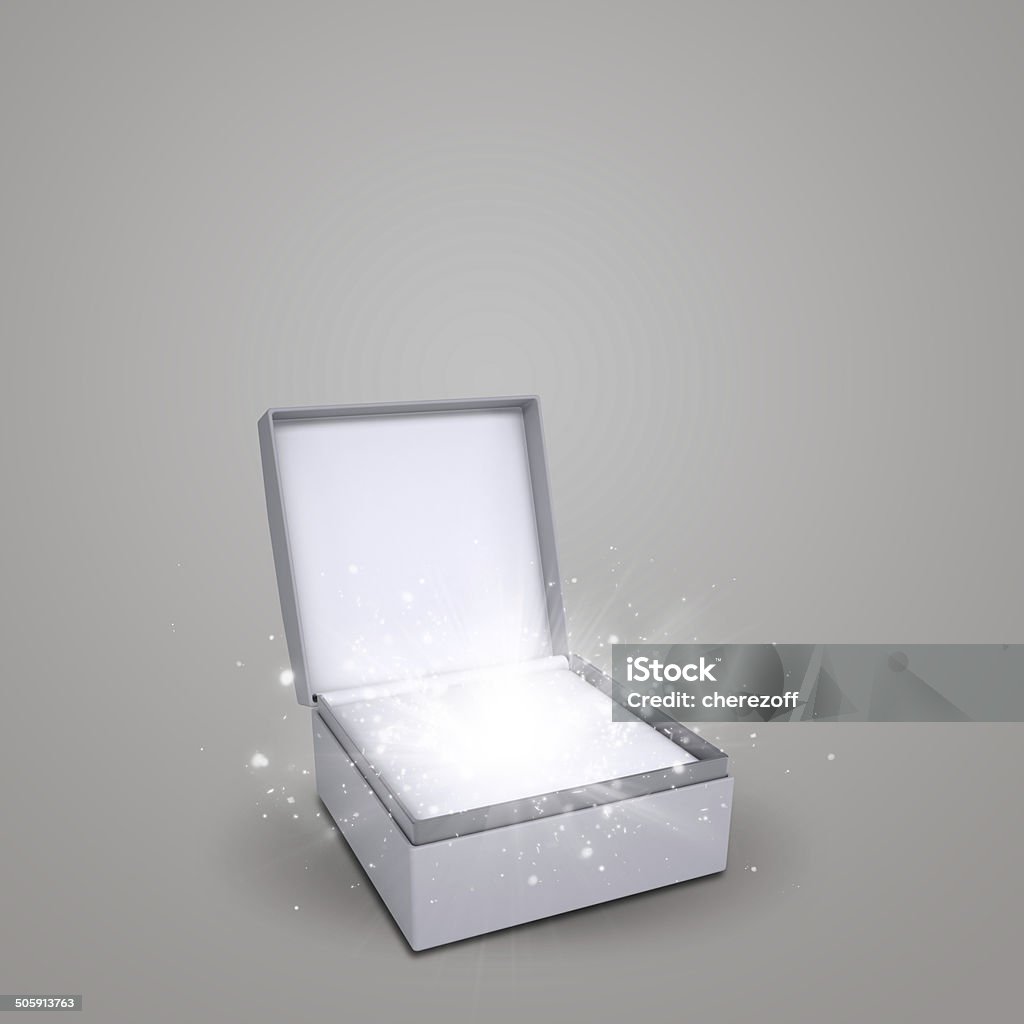 Jewelry box with magical stars Jewelry box with magical stars of light on dark background Jewelry Box Stock Photo