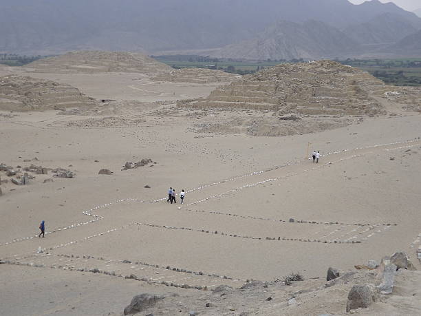 View of an ancient city in Peru stock photo