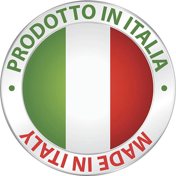 illustrazioni stock, clip art, cartoni animati e icone di tendenza di prodotto in italia.  made in italy.  etichetta del prodotto. - made in italy