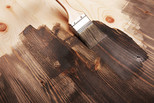 istock Hand painting on wooden table 505914474