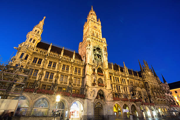 istock Munich Marienplatz at night 505915129