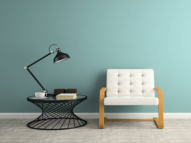 istock Part of  interior with black lamp 3D rendering 505915146