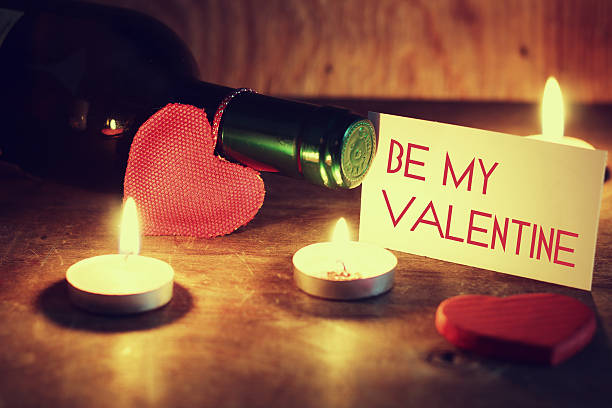 istock Valentine's Day candles wine 505915416