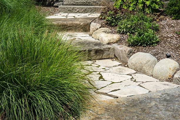 istock Professional Landscaping With Pavers and Boulders 505915767