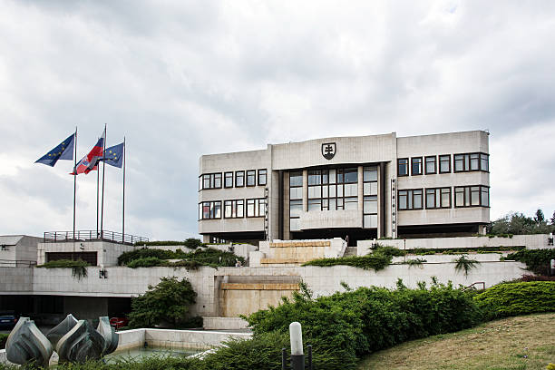 Parliament building in Bratislava, Slovakia stock photo