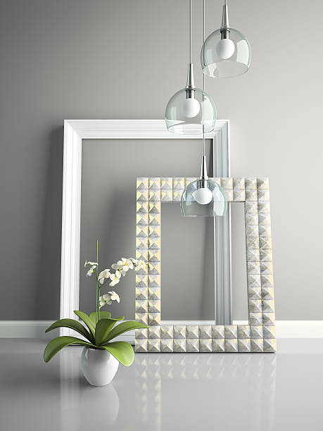 istock Part of  interior with stylish frames 3D rendering 3 505916036