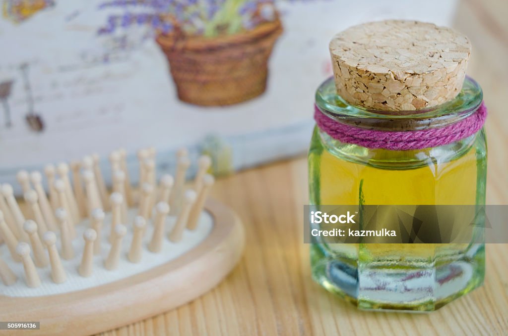Small bottle of cosmetic oil Alternative Therapy Stock Photo