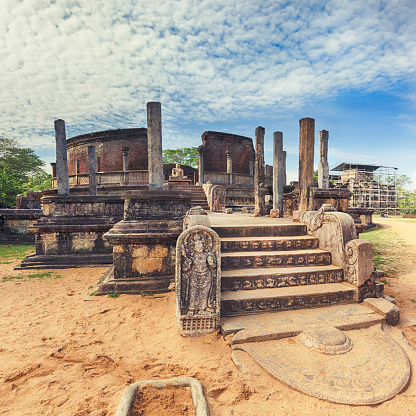 The Polonnaruwa Vatadage in the world heritage city Polonnaruwa, Sri Lanka.