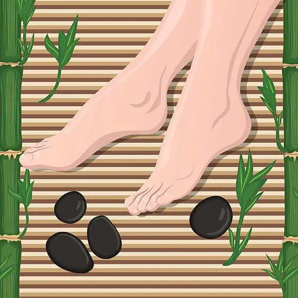 Vector illustration of Female feet