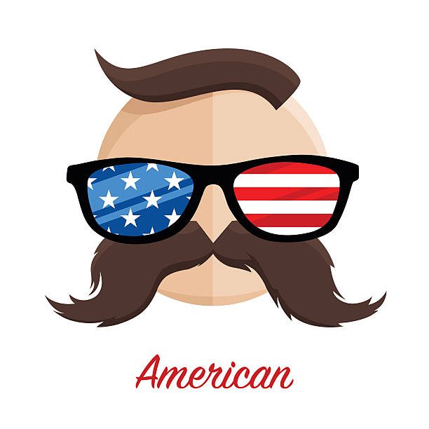 istock American hipster style man with flag glasses and moustache 505917270