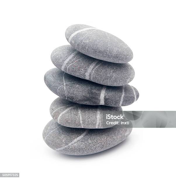 Stone Tower Isolated On White Stock Photo - Download Image Now - Abstract, Beauty Treatment, Contemplation