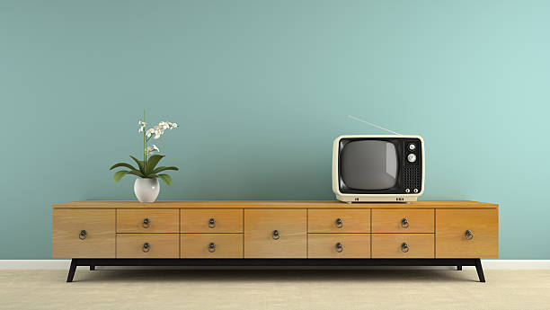 istock Part of  interior with stylish retro consol 3D rendering 505917348
