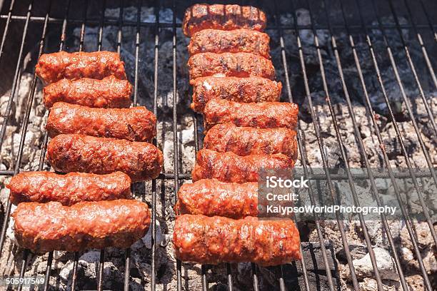 Romanian Mititei Street Food Stock Photo - Download Image Now - Appetizer, Beef, Brown