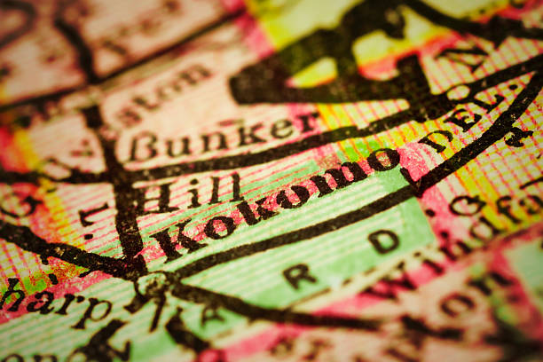 istock Kokomo, Indiana on an Antique map 505917606
