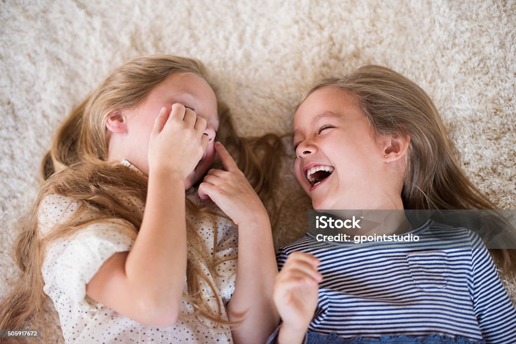 Can't stop laughing when they are together Child Stock Photo