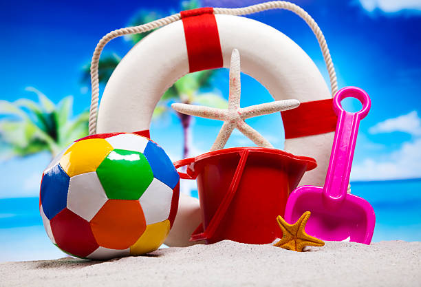 istock Beach accessories, summer vacation 505917931