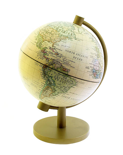 istock The globe, North atlantic ocean and America past 505919589
